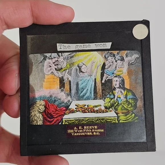 Antique Magic Lantern Slides Religious Biblical Set Reeve Vancouver Glass 8pcs - Picture 15 of 16